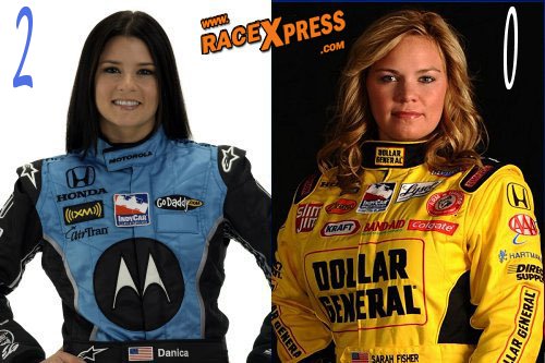 Danica Patrick 2-0 Sarah Fischer
